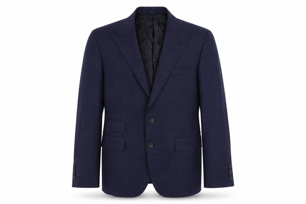 Marks & Spencer Mens Blue Wool Jacket Suit Jacket Size 44 Regular