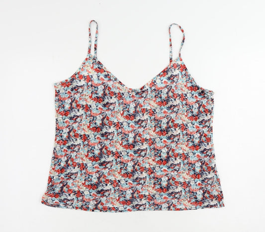 Per Una Womens Multicoloured Floral Polyester Camisole Tank Size 20 V-Neck