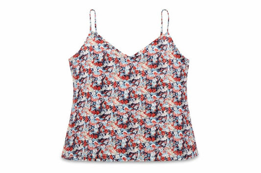 Per Una Womens Multicoloured Floral Polyester Camisole Tank Size 20 V-Neck