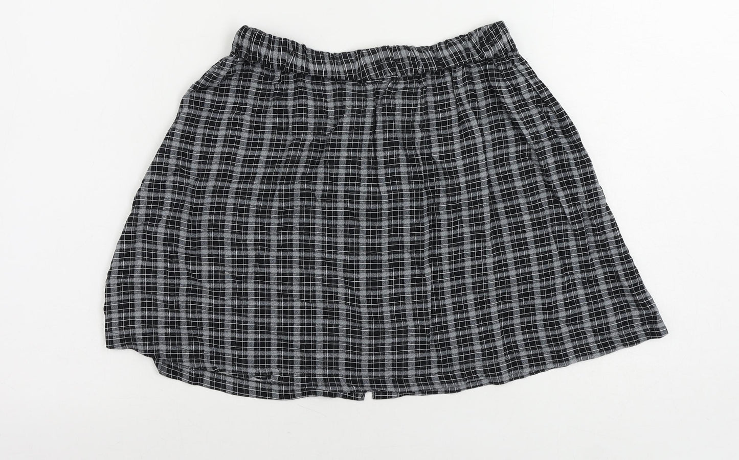 Urban renewal Womens Grey Plaid Viscose Mini Skirt Size S Button - Pockets