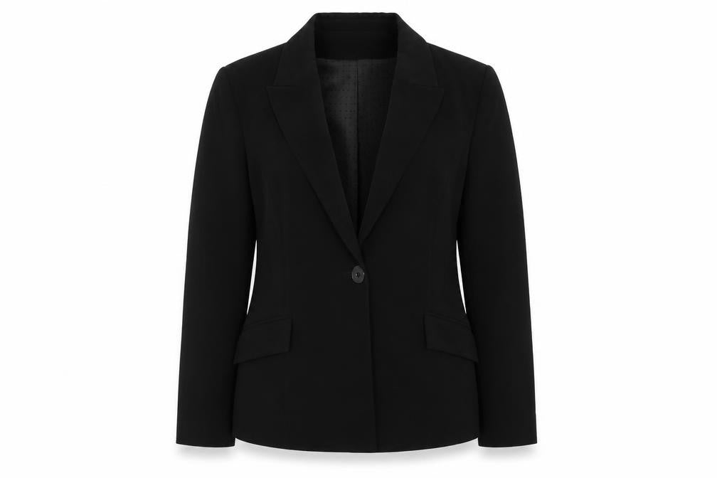 Anne Brooks Womens Black Jacket Blazer Size 14 Button