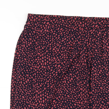 Oasis Womens Multicoloured Geometric Polyester A-Line Skirt Size M