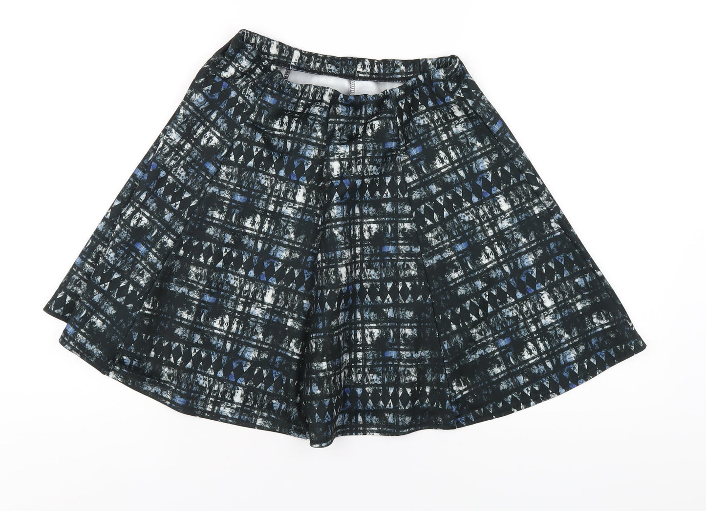 River Island Womens Multicoloured Geometric Polyester A-Line Skirt Size 8
