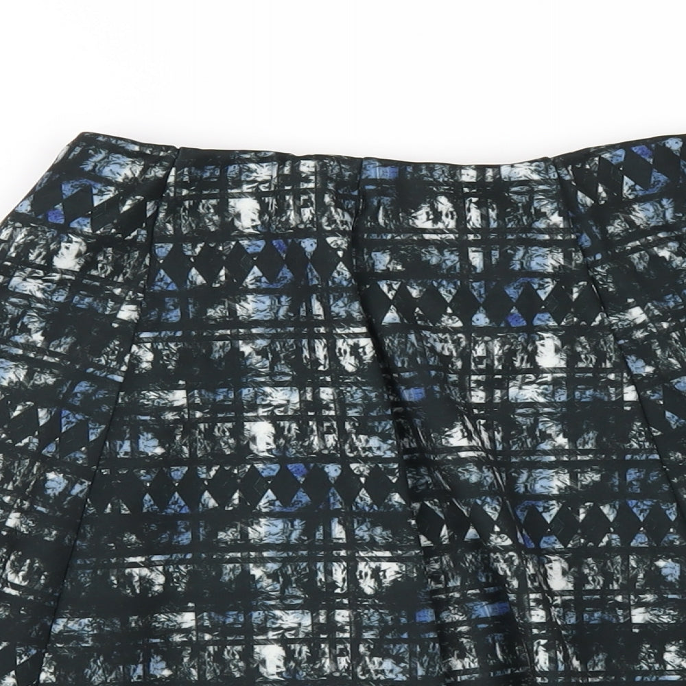 River Island Womens Multicoloured Geometric Polyester A-Line Skirt Size 8