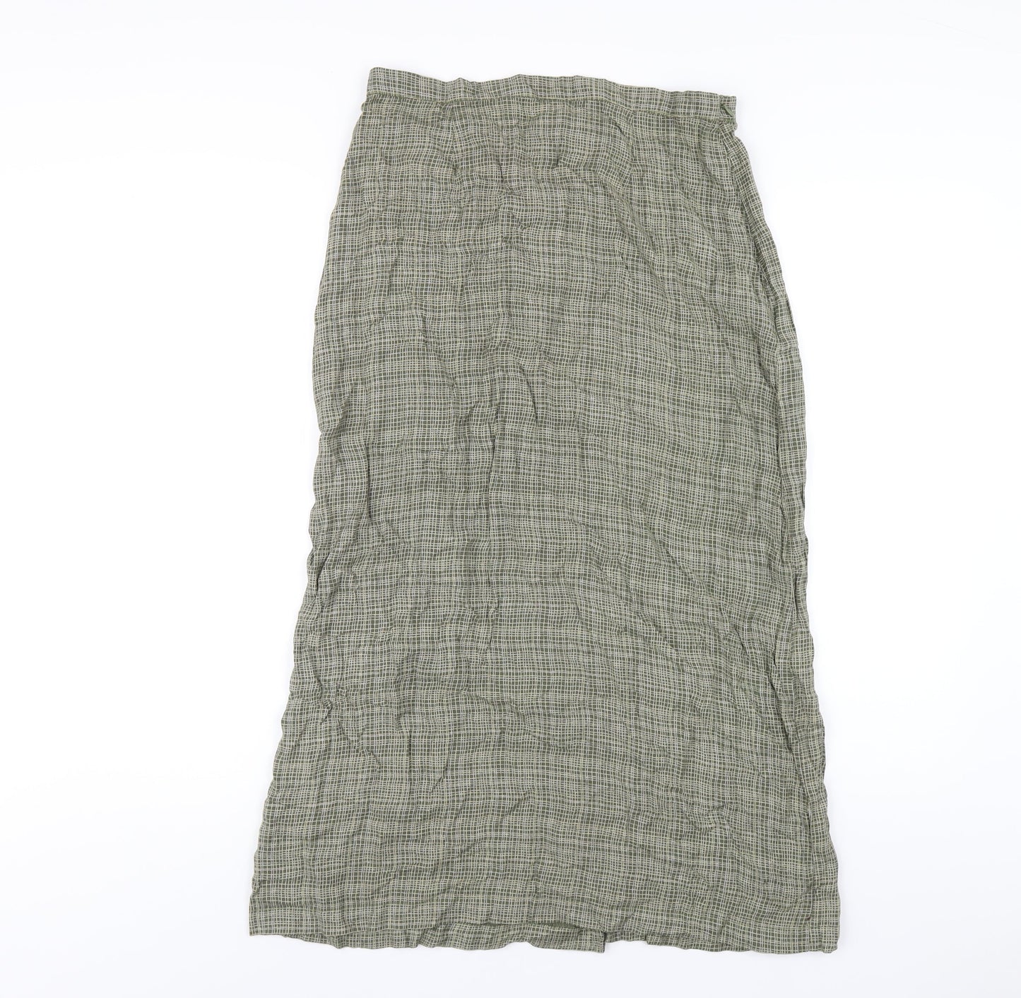 Linden Hill Womens Grey Geometric Viscose A-Line Skirt Size S Zip