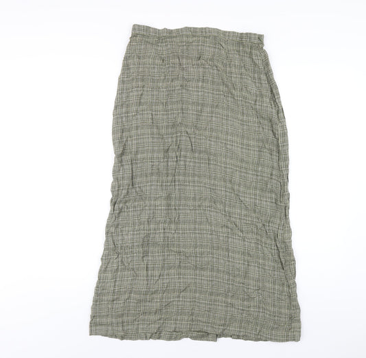 Linden Hill Womens Grey Geometric Viscose A-Line Skirt Size S Zip