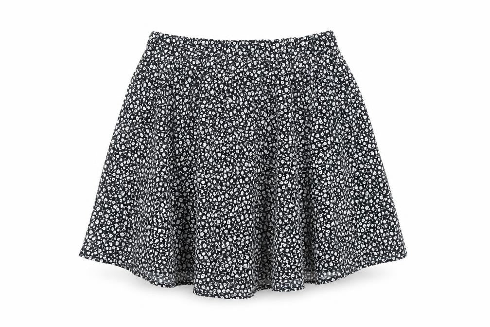 Monki Womens Blue Floral Polyester A-Line Skirt Size S