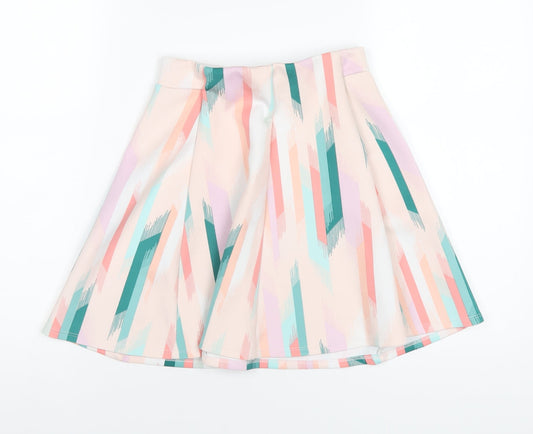 Decree Womens Multicoloured Polyester A-Line Skirt Size S