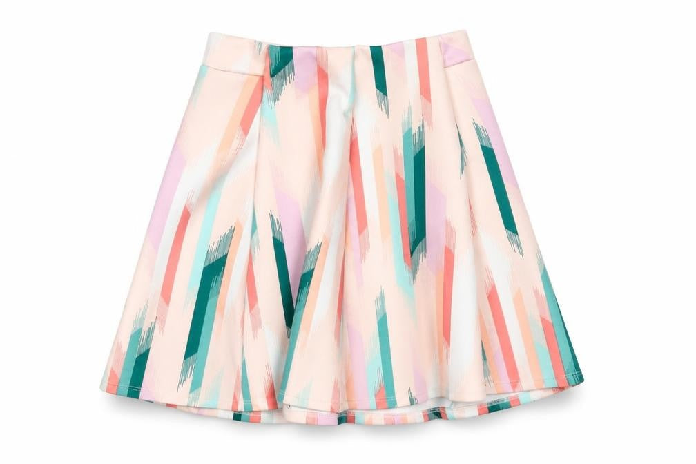 Decree Womens Multicoloured Polyester A-Line Skirt Size S
