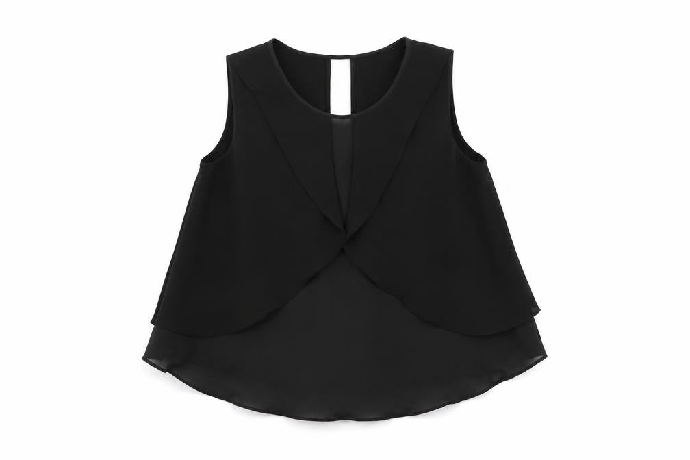 Zara Womens Black Polyester Basic T-Shirt Size XS Round Neck