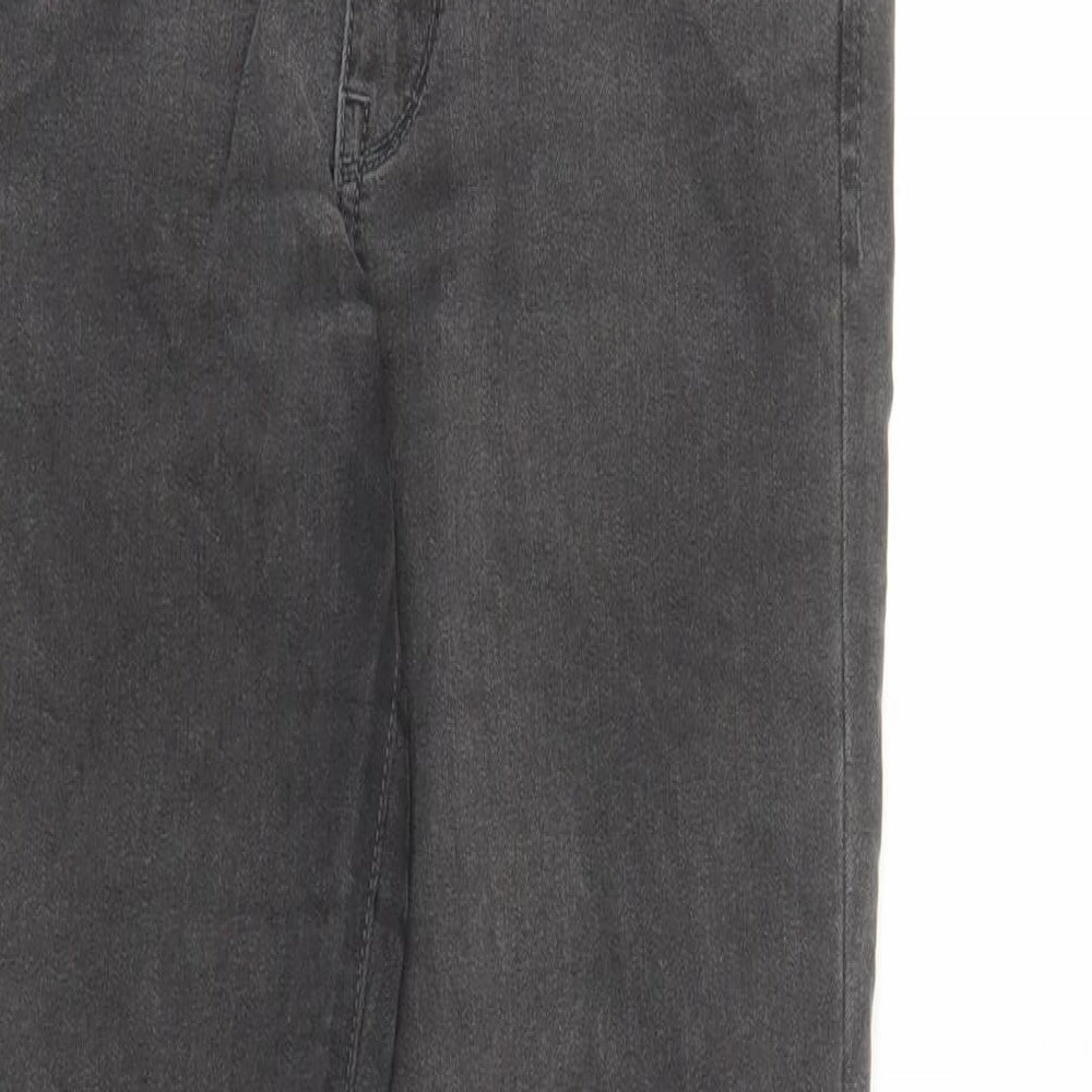 H&M Womens Grey Cotton Skinny Jeans Size 30 in L26 in Regular Zip - Super Skinny Low Waist Short Leg