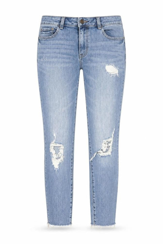Next Womens Blue Cotton Skinny Jeans Size 10 L28 in Regular Zip - Raw Hems Pockets