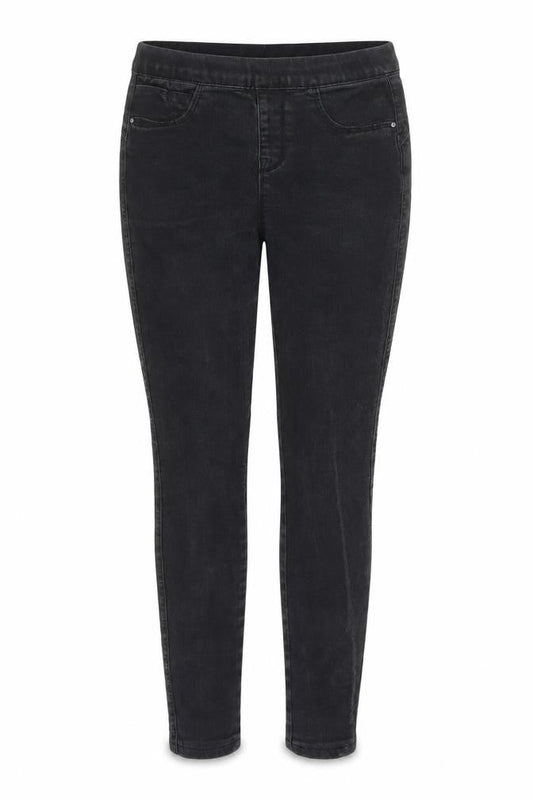 Denim & Co. Womens Black Cotton Jegging Jeans Size 8 L27 in Regular - Elasticated Waist