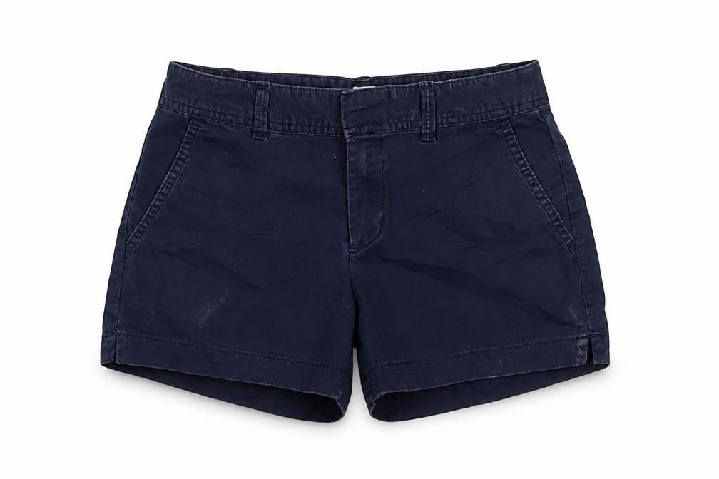 Gap Girls Blue Cotton Chino Shorts Size 4 Years L3 in Regular Hook & Eye
