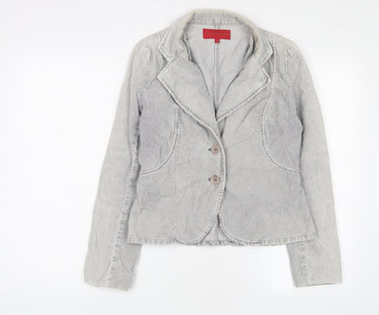 FCUK Womens Grey Jacket Size 12 Button
