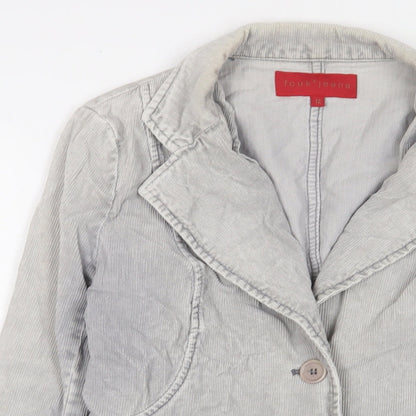 FCUK Womens Grey Jacket Size 12 Button