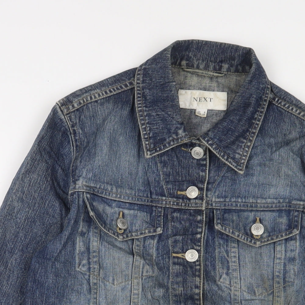 NEXT Womens Blue Jacket Size 8 Button