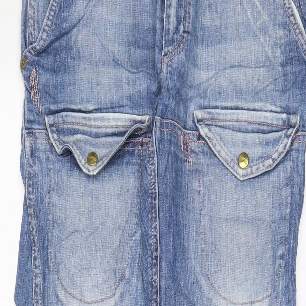 H&M Womens Blue Cotton Cropped Jeans Size 28 in L21 in Regular Zip