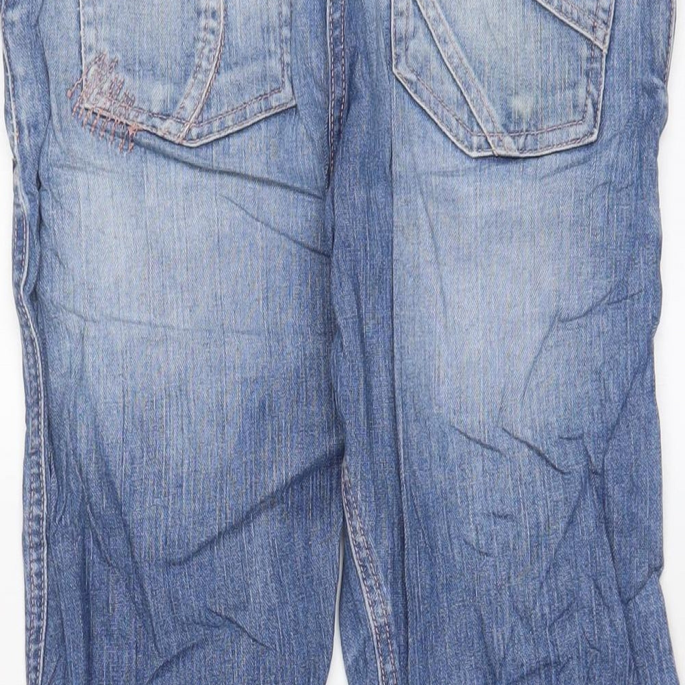 H&M Womens Blue Cotton Cropped Jeans Size 28 in L21 in Regular Zip