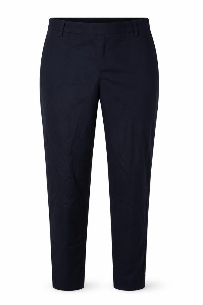 H&M Womens Blue Cotton Trousers Size 10 L28 in Regular Zip