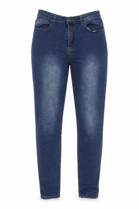 Boohoo Womens Blue Cotton Skinny Jeans Size 12 L29 in Regular Zip - Pockets