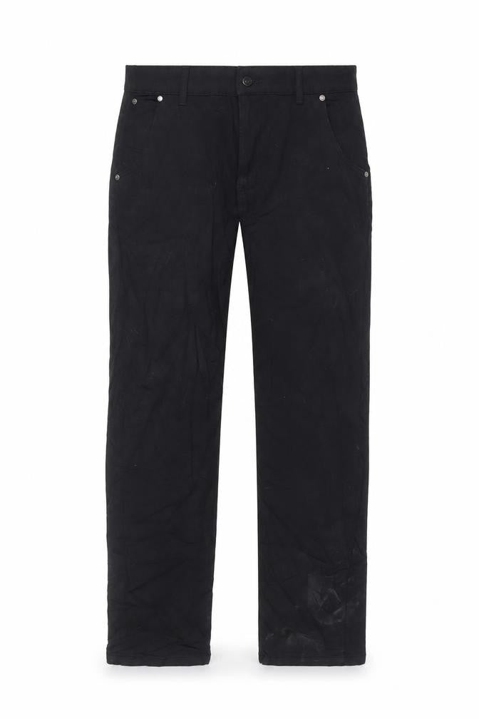 Paidnfull. Mens Black Cotton Straight Jeans Size M L30 in Regular Zip