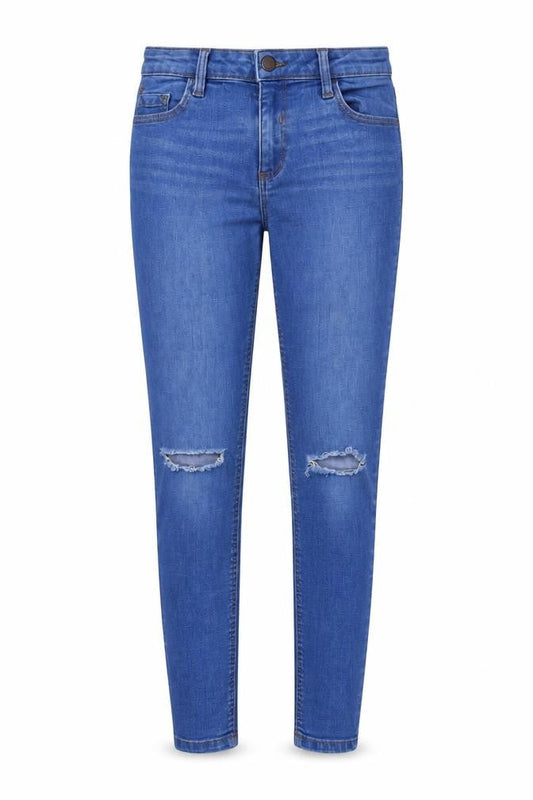 Dorothy Perkins Womens Blue Cotton Skinny Jeans Size 8 L26 in Regular Zip