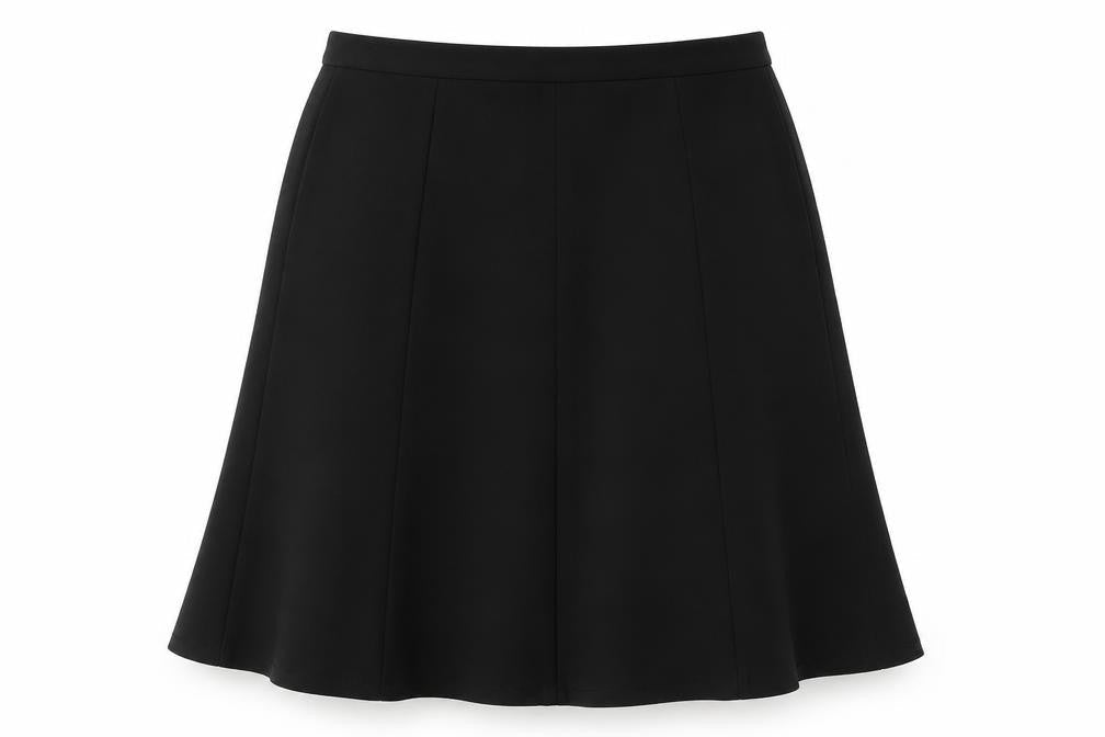 Design Essentials Womens Black Polyester Pleated Skirt Size 20 Zip