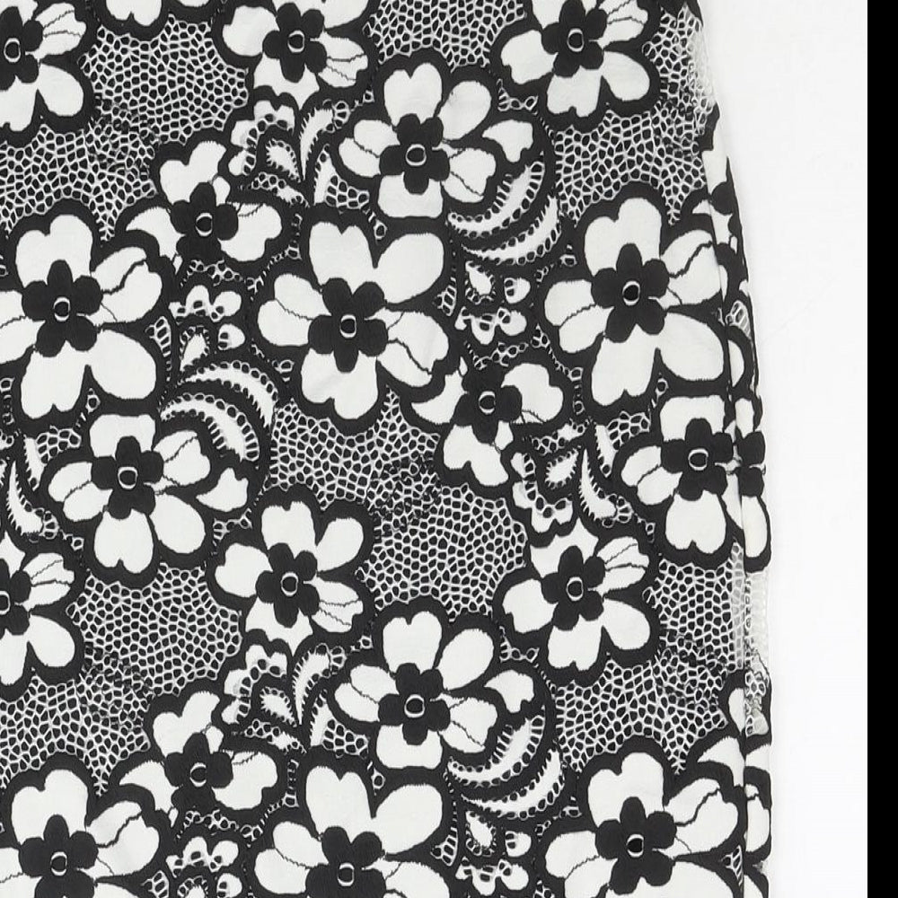 David Emanuel Womens Multicoloured Floral Nylon A-Line Skirt Size 10