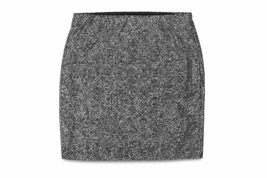 H&M Womens Silver Polyester A-Line Skirt Size M