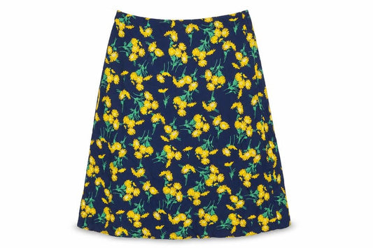 Finery Womens Blue Floral Viscose A-Line Skirt Size 14