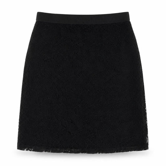 Tahari Womens Black Floral Nylon A-Line Skirt Size 4 Zip