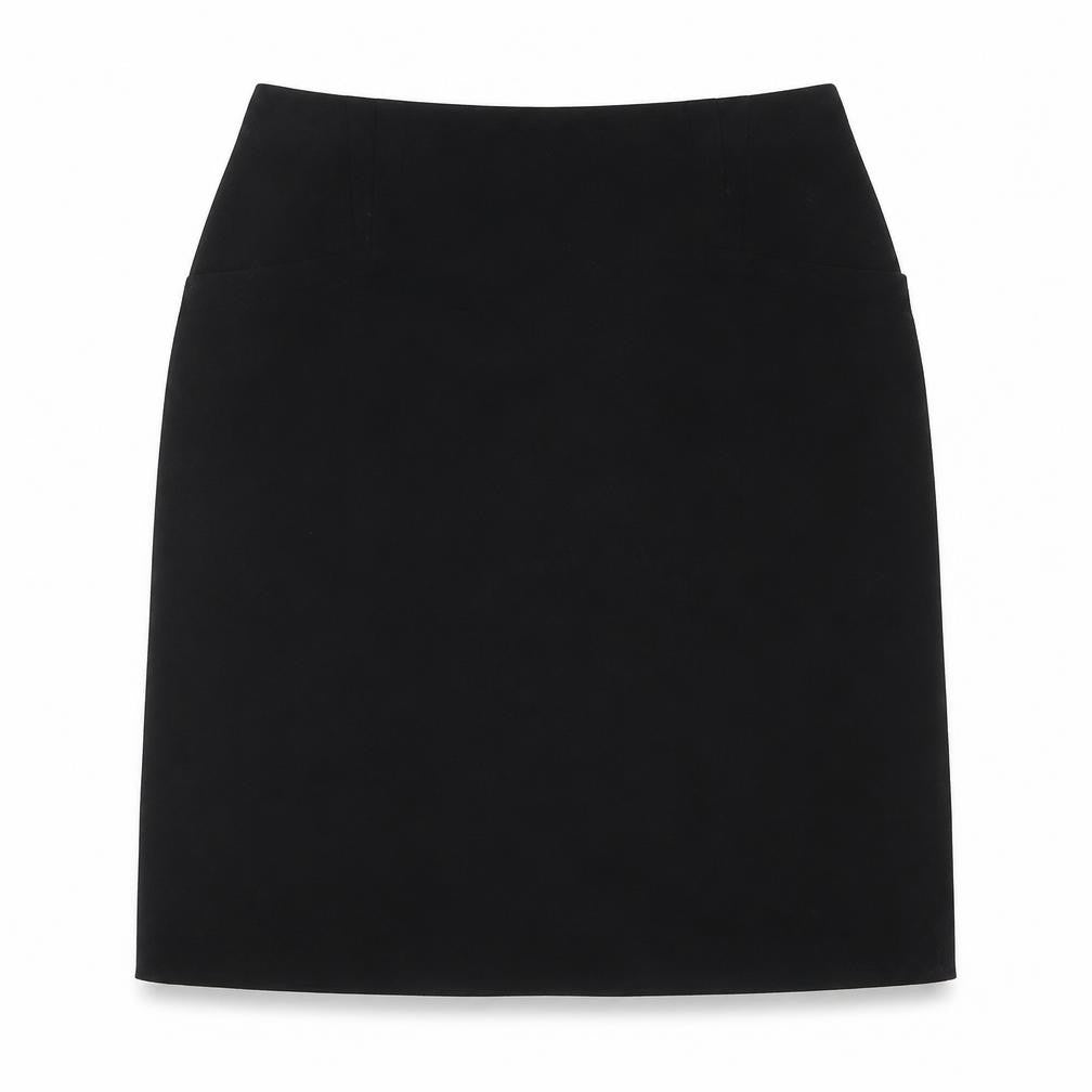 Precis Womens Black Polyester A-Line Skirt Size 12 Zip