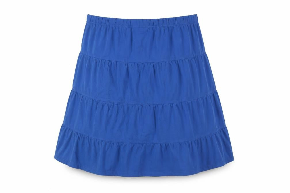 American Sweetheart Womens Blue Cotton Pleated Skirt Size 2XL