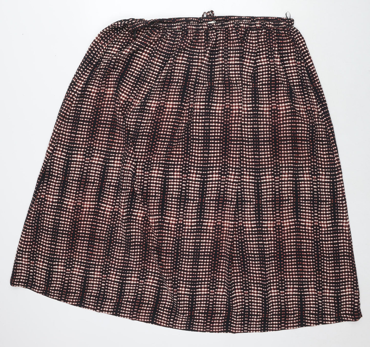 Per Una Womens Multicoloured Geometric Polyester Pleated Skirt Size 16 Drawstring