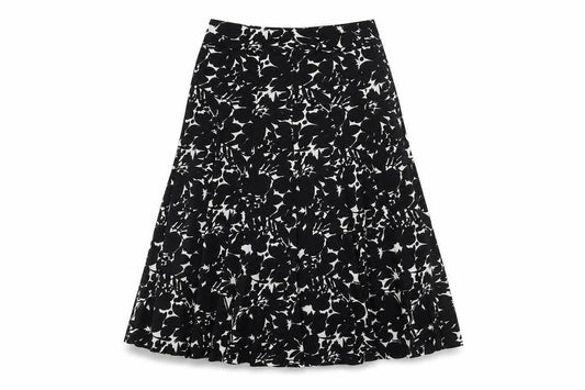 Anne Klein Womens Black Geometric Polyester A-Line Skirt Size S