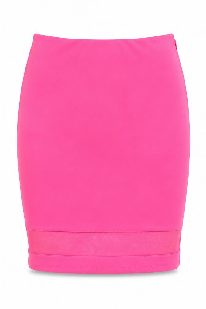 Topshop Womens Pink Polyester A-Line Skirt Size 12 Zip