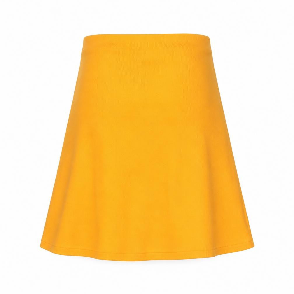 Zara Womens Yellow Viscose A-Line Skirt Size S Zip