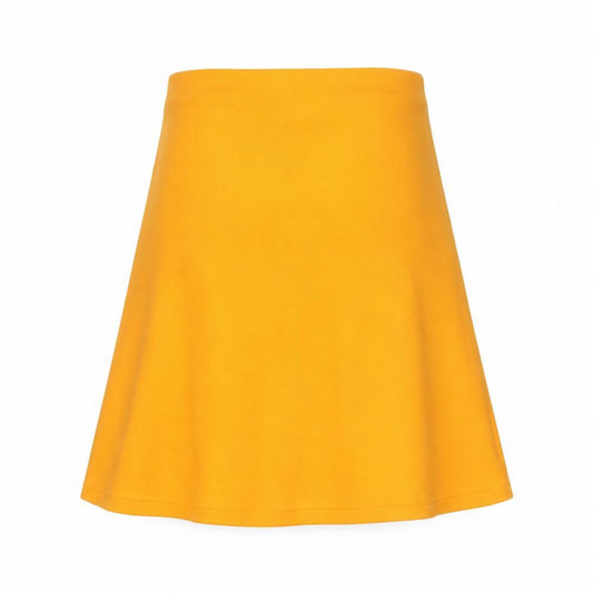 Zara Womens Yellow Viscose A-Line Skirt Size S Zip