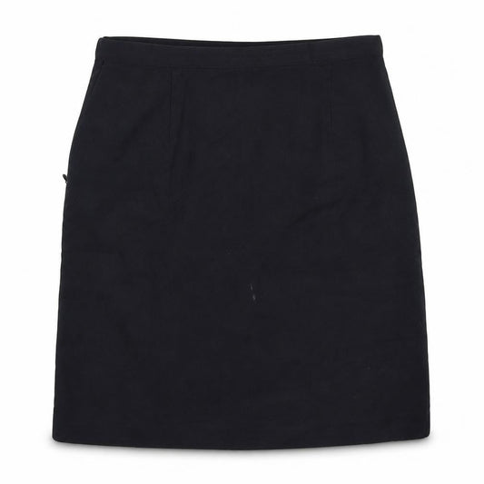 Trutex Womens Blue Cotton A-Line Skirt Size 30 in Zip
