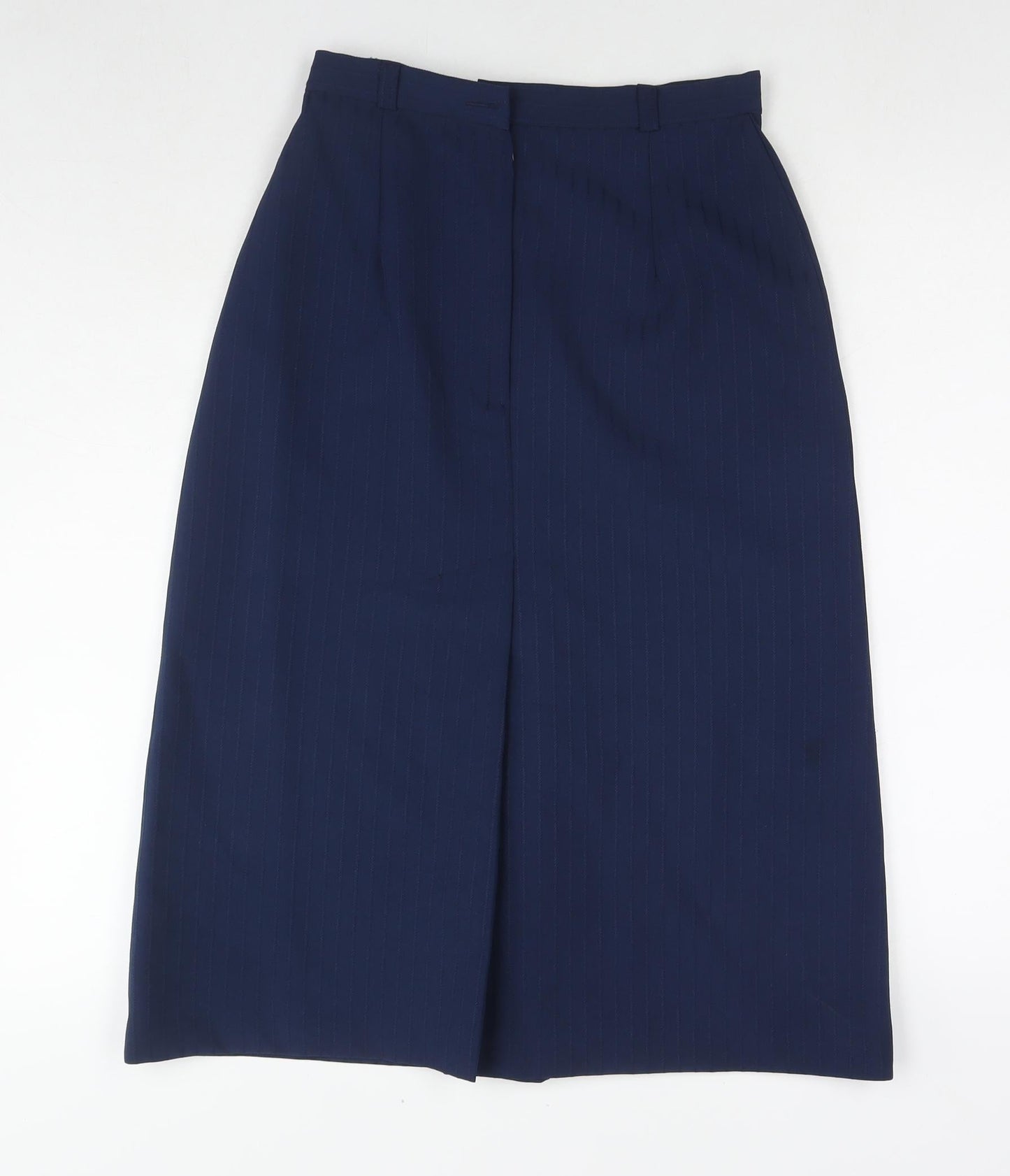 Littlewoods Womens Blue Polyester Straight & Pencil Skirt Size 12 Zip