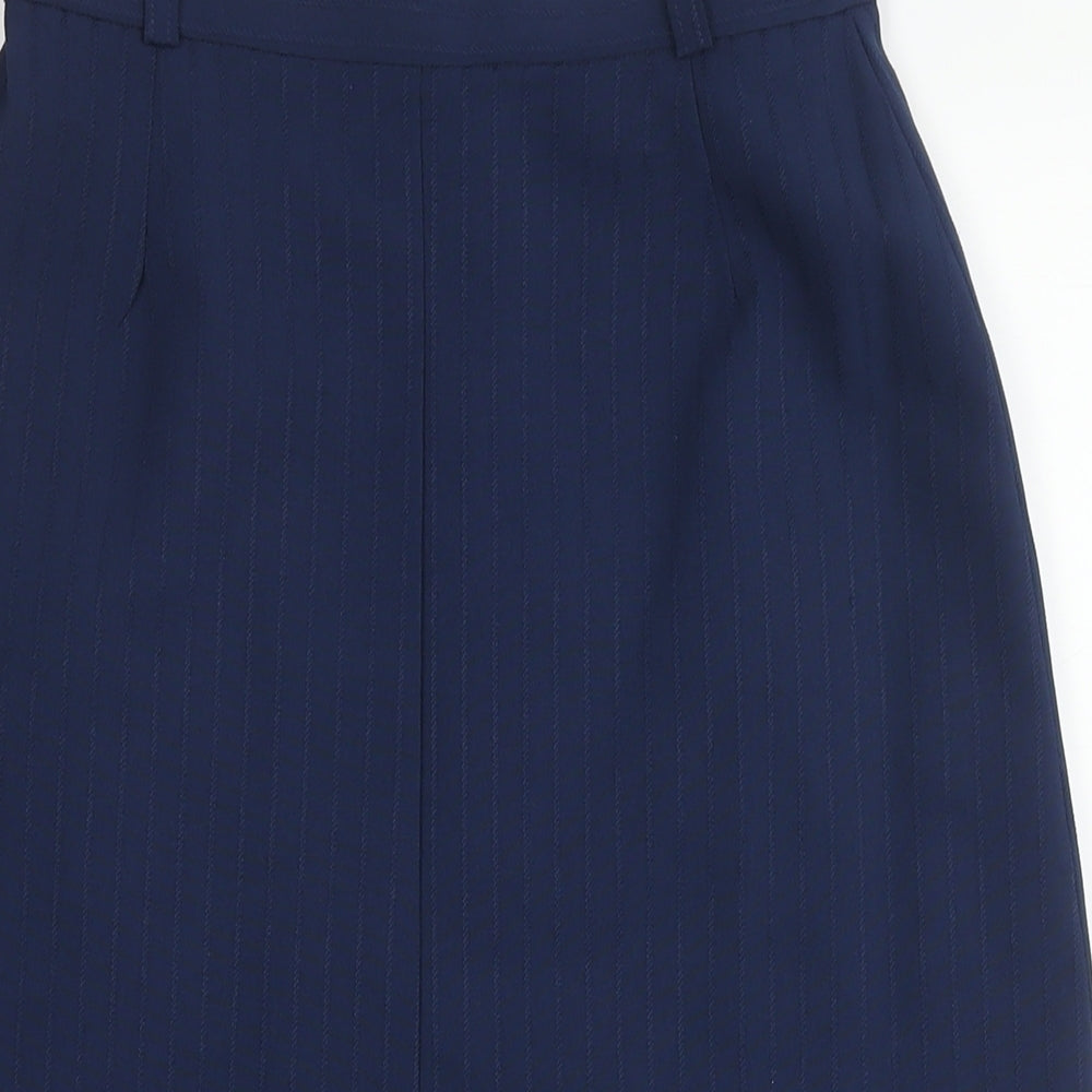 Littlewoods Womens Blue Polyester Straight & Pencil Skirt Size 12 Zip
