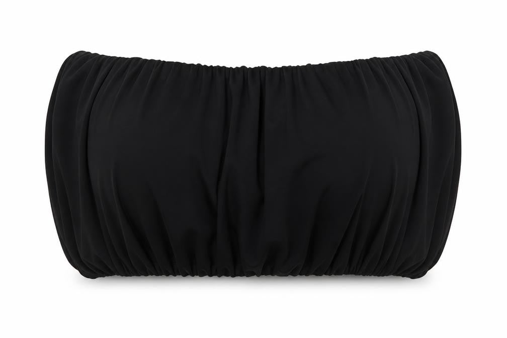 Zara Womens Black Polyester Basic Blouse Size L Round Neck - Shoulder Pads