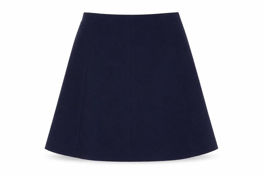 EWM Womens Blue Polyester A-Line Skirt Size 10
