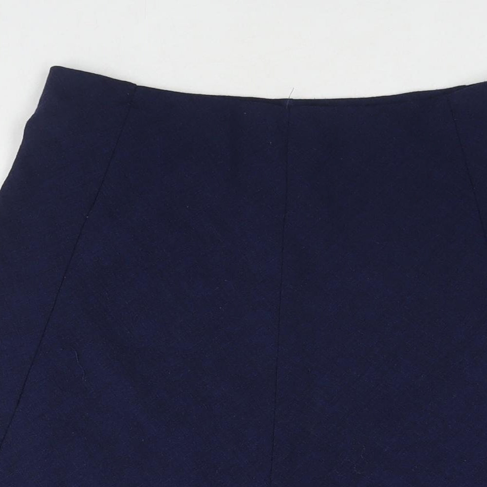 EWM Womens Blue Polyester A-Line Skirt Size 10