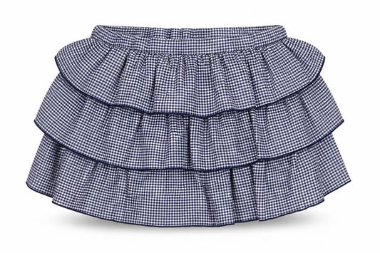 Zara Womens Blue Check Polyester Pleated Skirt Size S
