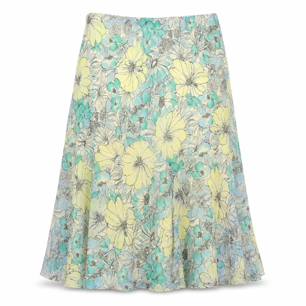 Autograph Womens Multicoloured Floral Polyester Swing Skirt Size 12