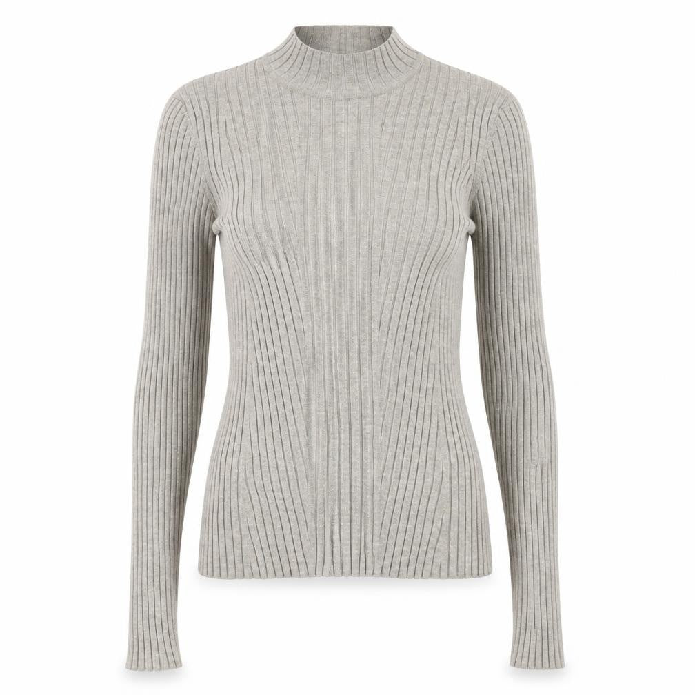H&M Womens Brown Mock Neck Polyester Pullover Jumper Size XS