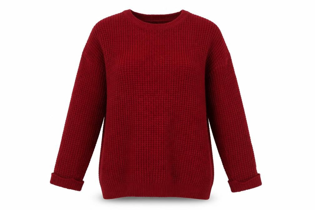 ASOS Womens Red Round Neck Acrylic Pullover Jumper Size 10