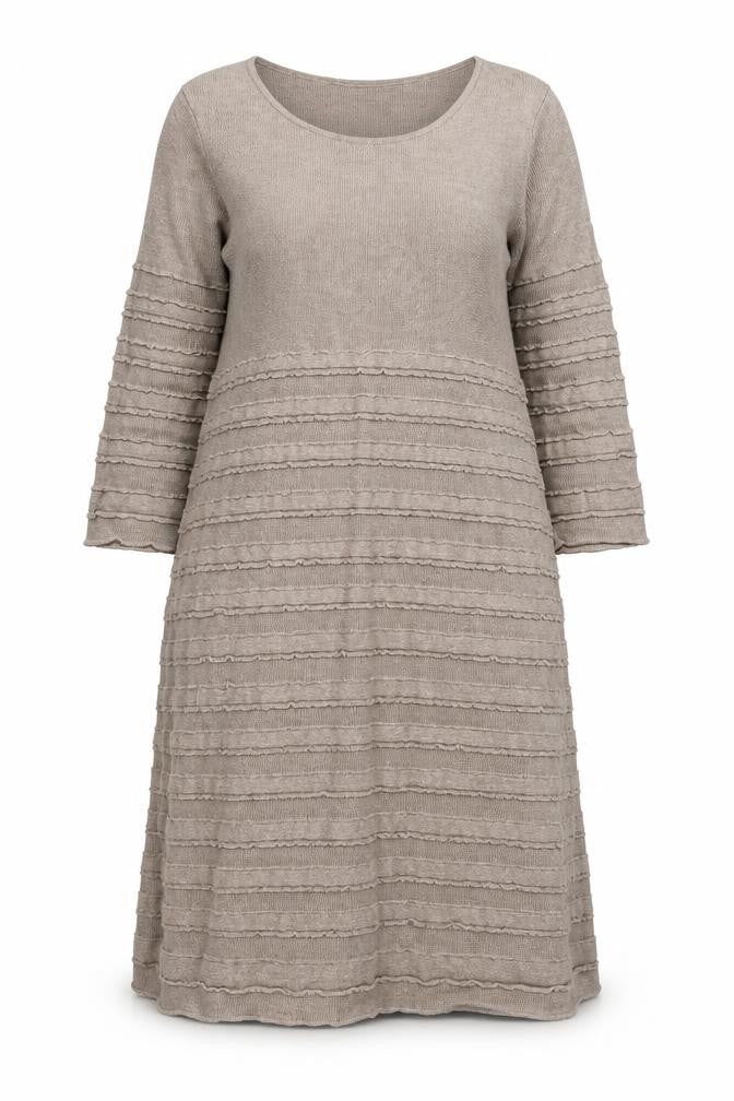 Kaliko Womens Brown Viscose A-Line Size 14 Scoop Neck Pullover
